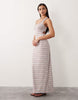 South Beach stripe jersey maxi dress in multi