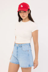 Wrangler Hi Bells Short Groove Blue