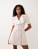 Sister Jane exclusive contrast collar button detail mini dress in pink