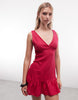 Reclaimed vintage pink linen sun dress