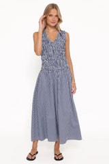 Kirrilee Maxi Dress - Blue Stripe