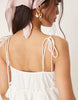 ruffle tiered mini sundress in white