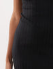 wide rib knit sleeveless scoop neck midaxi dress in black