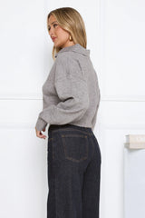 Glacial Glow Knit Sweater Grey