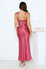 Aurora Lullaby Off Shoulder Maxi Dress Rose